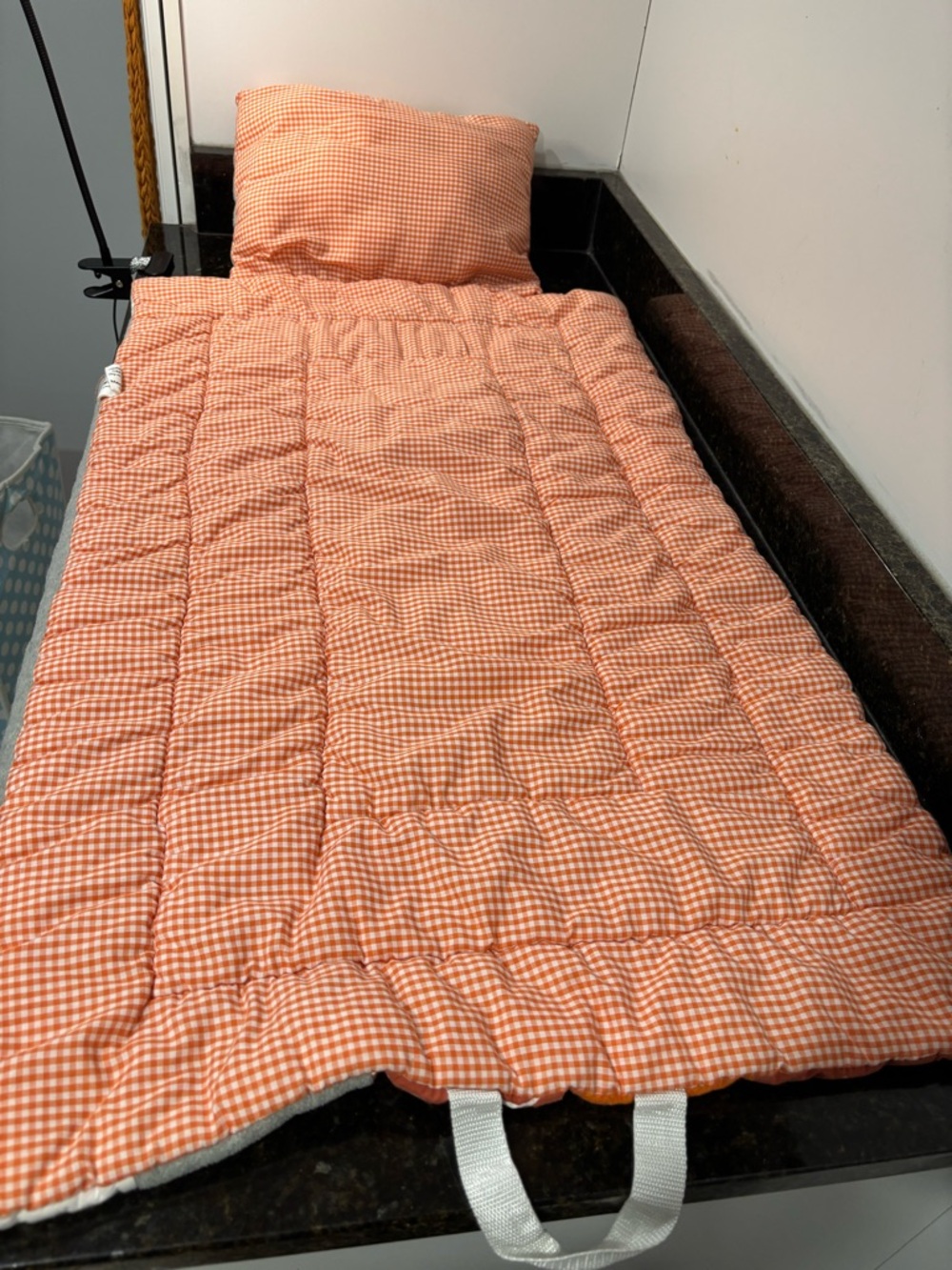 LIL FANS Texas Longhorns Orange Patchwork Quilted Nap Mat w/Built in Pillow - Picture 3 of 13
